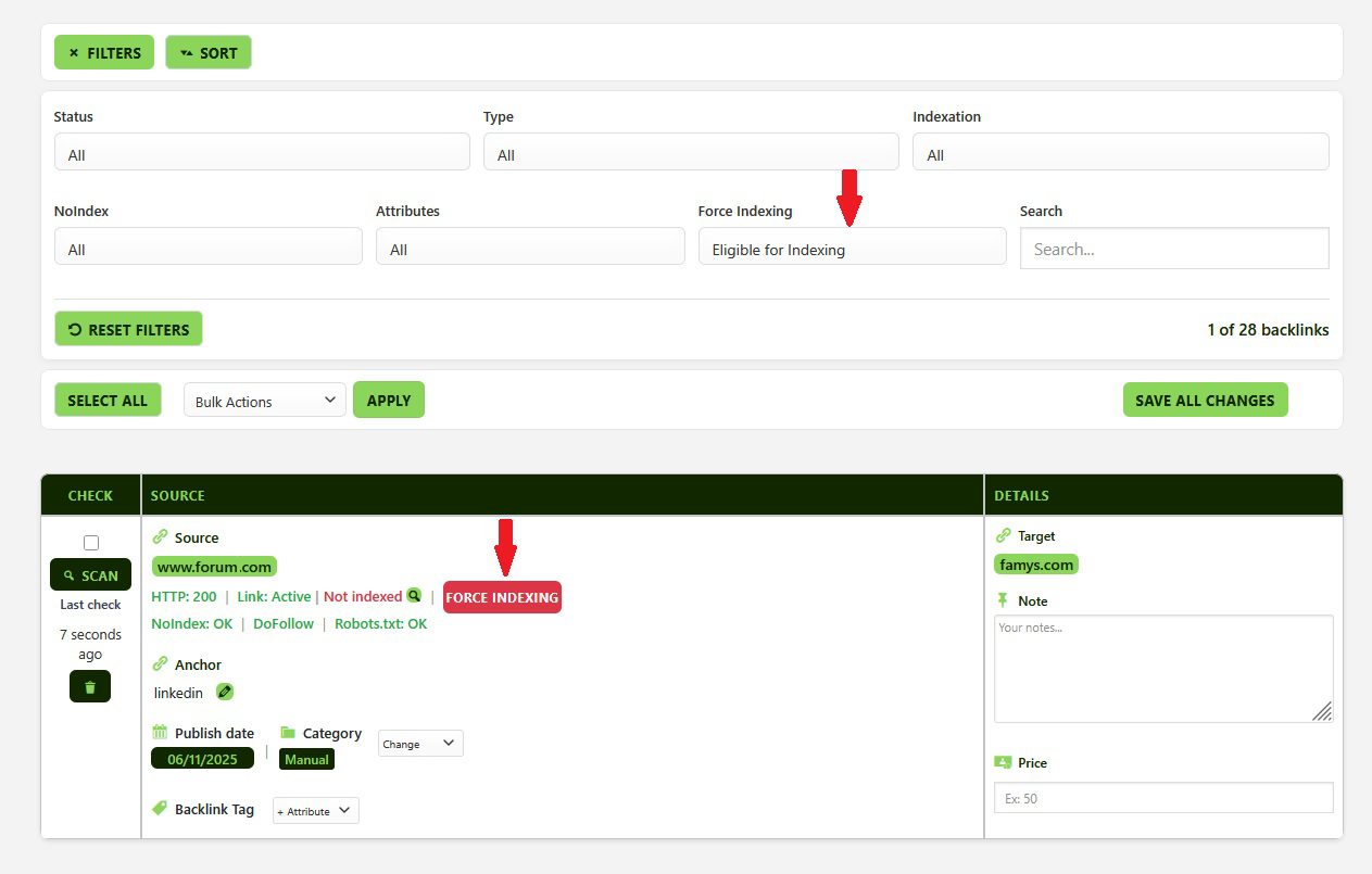 Force Indexing Preview